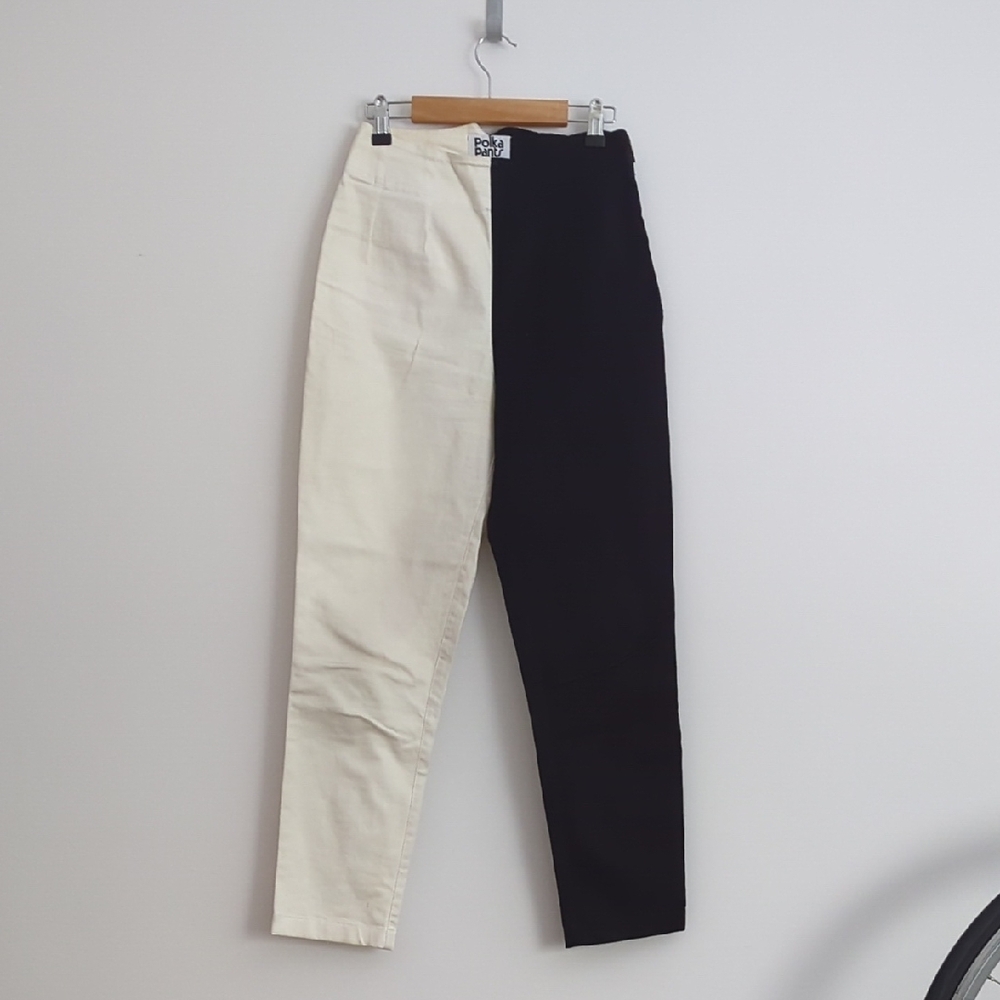 PolkaPants Two-tone Black & White Pants